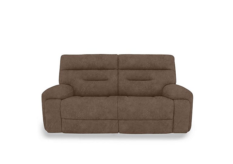 Cinemax 3 Seater Fabric Sofa with Power Recliner - Classic Brown