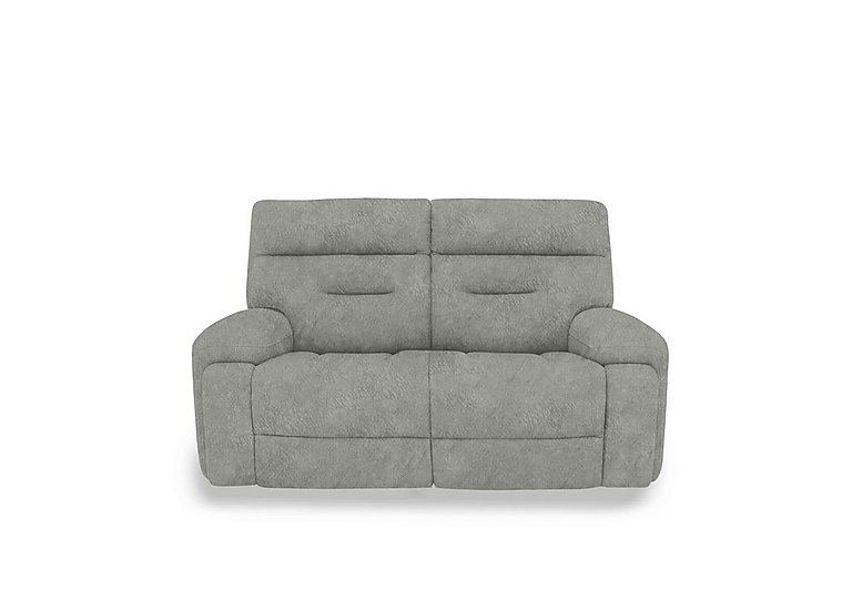 Cinemax 2 Seater Fabric Sofa with Power Recliner - Marble Light Grey