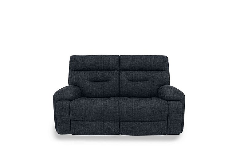 Cinemax 2 Seater Fabric Sofa with Power Recliner - Black Mica