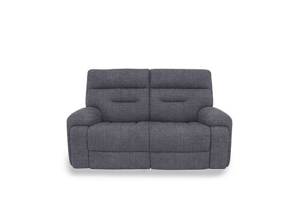Cinemax 2 Seater Fabric Sofa with Power Recliner  Halifax Gunmetal | Bed Sava