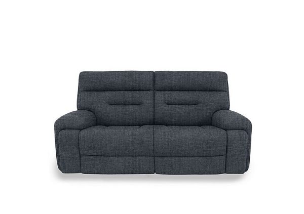 Cinemax 3 Seater Fabric Sofa with Power Recliner  Halifax Charcoal | Bed Sava