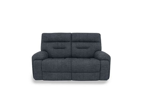 Cinemax 2 Seater Fabric Sofa with Power Recliner  Halifax Charcoal | Bed Sava