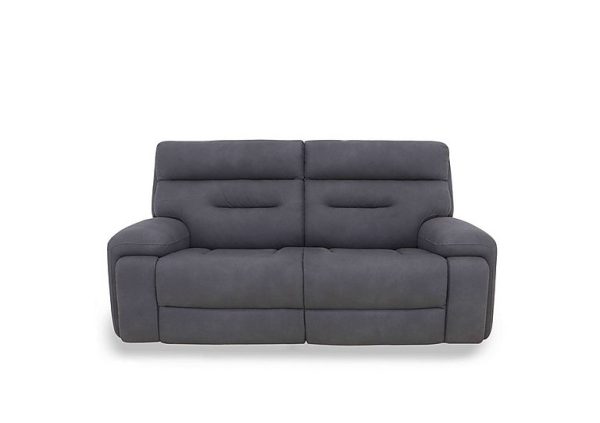 Cinemax 3 Seater Fabric Sofa with Power Recliner  Nappa Grey | Bed Sava
