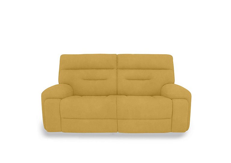 Cinemax 3 Seater Fabric Sofa with Power Recliner - Velvet Giallo