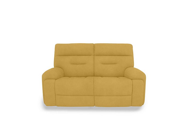Cinemax 2 Seater Fabric Sofa with Power Recliner - Velvet Giallo