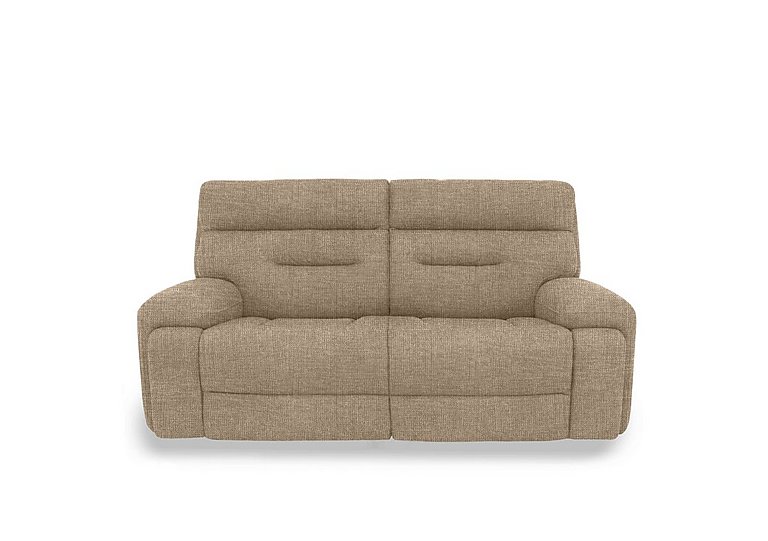 Cinemax 3 Seater Fabric Sofa with Power Recliner - Weave Cocoa