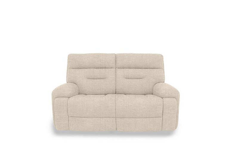 Cinemax 2 Seater Fabric Sofa with Power Recliner - Weave Oatmeal