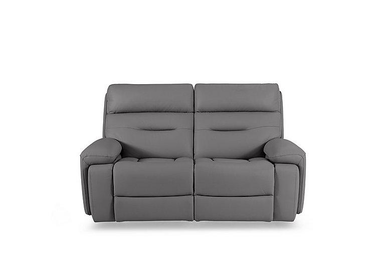 Cinemax 2 Seater Leather Power Recliner Sofa with Power Headrests and Media Arms - Natural Ash