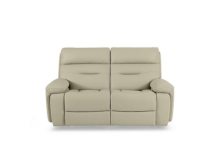Cinemax 2 Seater Leather Power Recliner Sofa with Power Headrests and Media Arms - Natural Sand