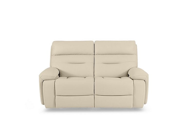 Cinemax 2 Seater Leather Power Recliner Sofa with Power Headrests and Media Arms - Stone