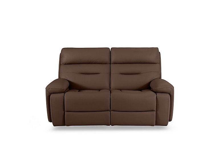 Cinemax 2 Seater Leather Power Recliner Sofa with Power Headrests and Media Arms - Roast