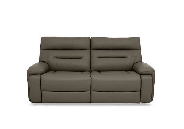 Cinemax 3 Seater Leather Sofa  Natural Olive | Bed Sava