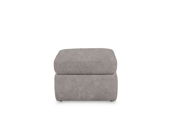 Cinemax Fabric Storage Footstool  Marble Light Grey | Bed Sava