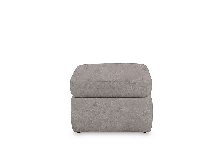 Cinemax Fabric Storage Footstool - Marble Light Grey