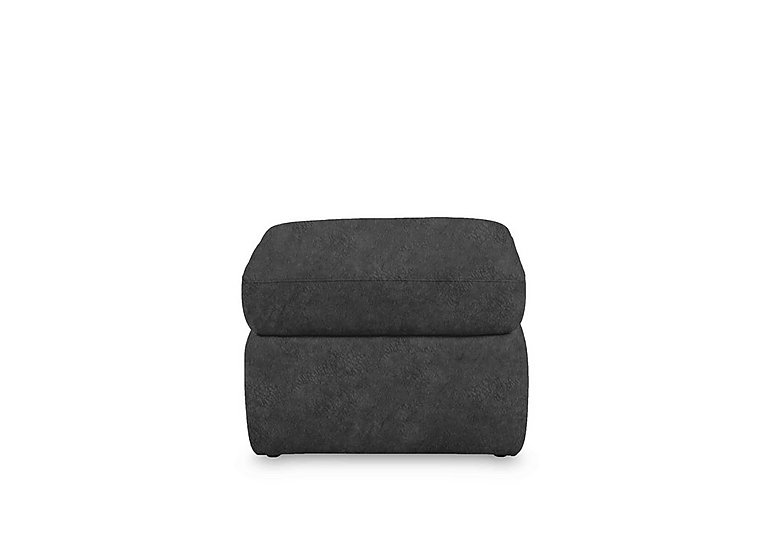 Cinemax Fabric Storage Footstool - Marble Dark Grey
