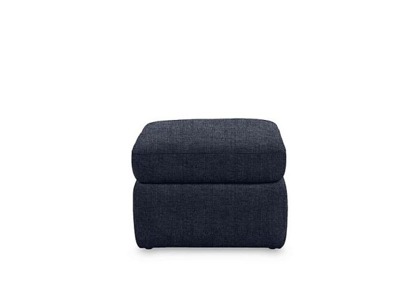 Cinemax Fabric Storage Footstool  Black Mica | Bed Sava