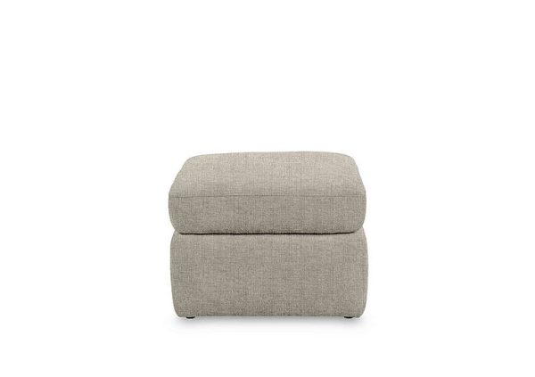Cinemax Fabric Storage Footstool  Halifax Sand | Bed Sava