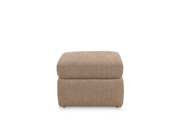 Cinemax Fabric Storage Footstool  Weave Cocoa | Bed Sava