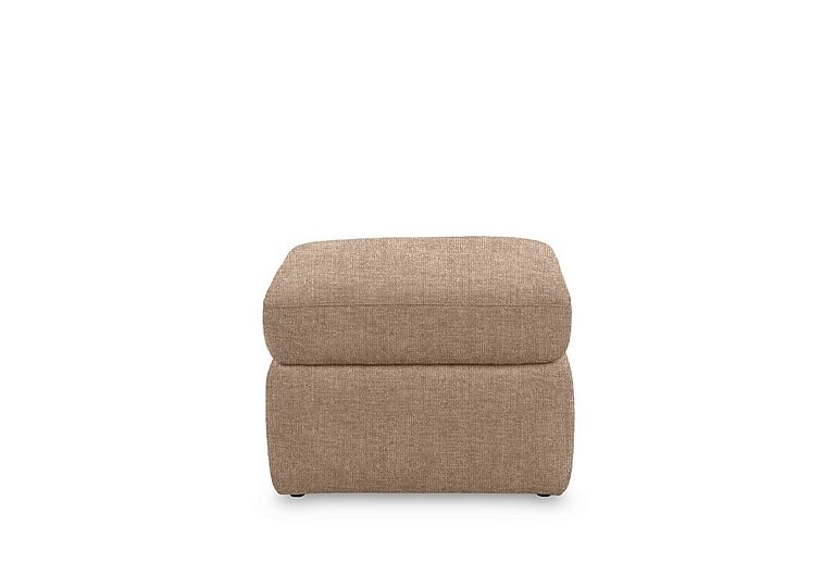 Cinemax Fabric Storage Footstool - Weave Cocoa