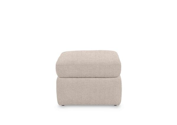 Cinemax Fabric Storage Footstool  Weave Stone | Bed Sava