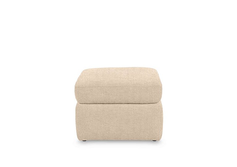 Cinemax Fabric Storage Footstool - Weave Oatmeal