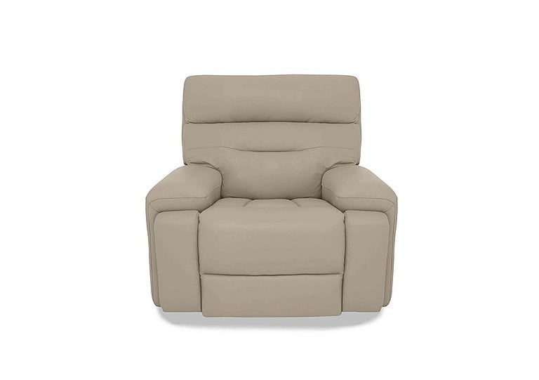 Cinemax Leather Chair with Power Recliner - Dacota Pebble