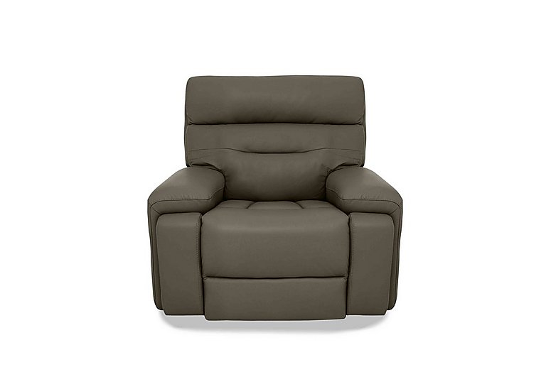 Cinemax Leather Chair with Power Recliner - Natural Olive