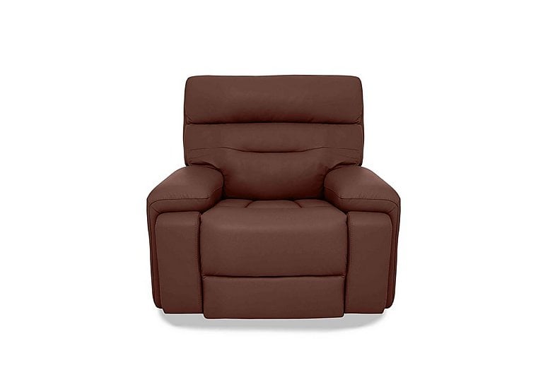Cinemax Leather Chair with Power Recliner - Natural Redmaple