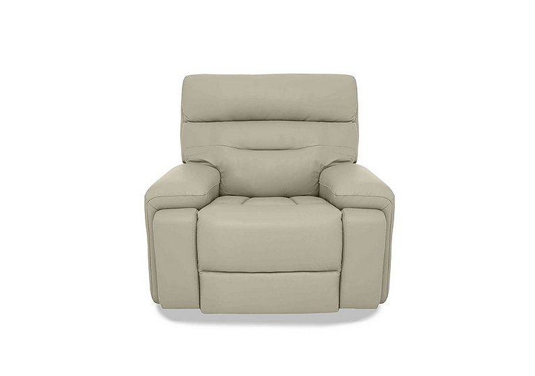 Cinemax Leather Chair with Power Recliner - Natural Sand