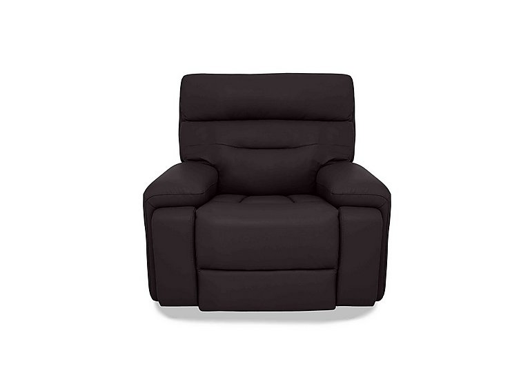 Cinemax Leather Chair with Power Recliner - Starry Grey