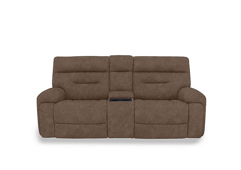 Cinemax Media 3 Seater Fabric Power Recliner Sofa with Power Headrests - Classic Brown