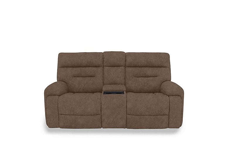 Cinemax Media 2 Seater Fabric Power Recliner Sofa with Power Headrests - Classic Brown