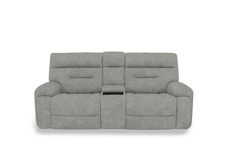 Cinemax Media 3 Seater Fabric Power Recliner Sofa with Power Headrests - Marble Light Grey