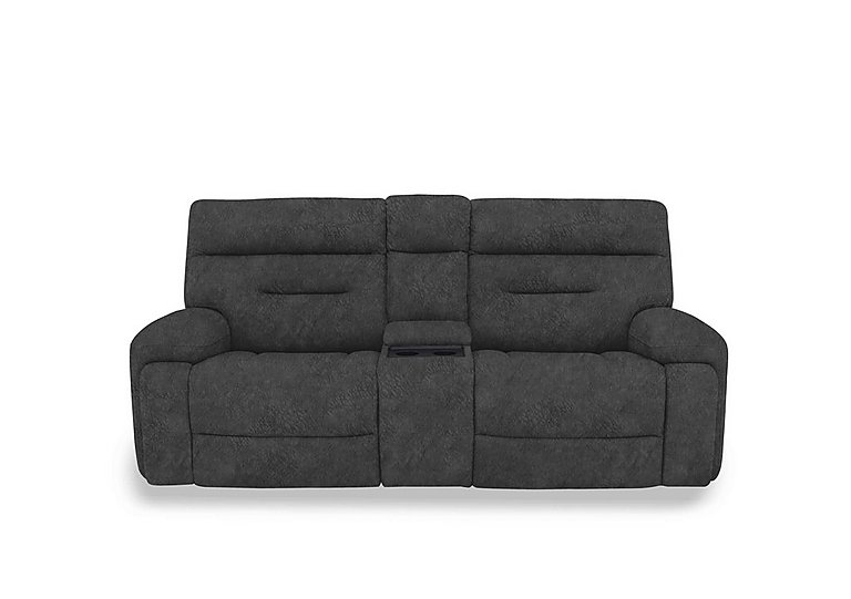 Cinemax Media 3 Seater Fabric Power Recliner Sofa with Power Headrests - Marble Dark Grey