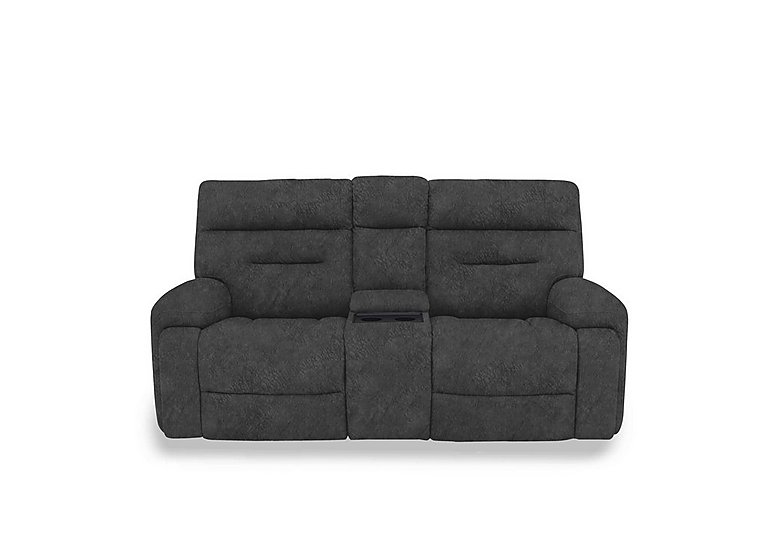 Cinemax Media 2 Seater Fabric Power Recliner Sofa with Power Headrests - Marble Dark Grey