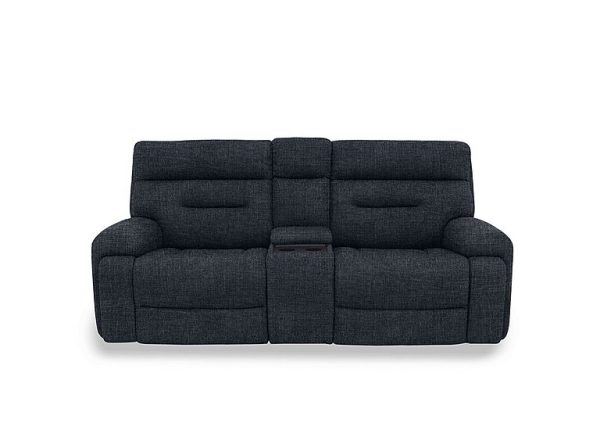 Cinemax Media 3 Seater Fabric Power Recliner Sofa with Power Headrests  Black Mica | Bed Sava