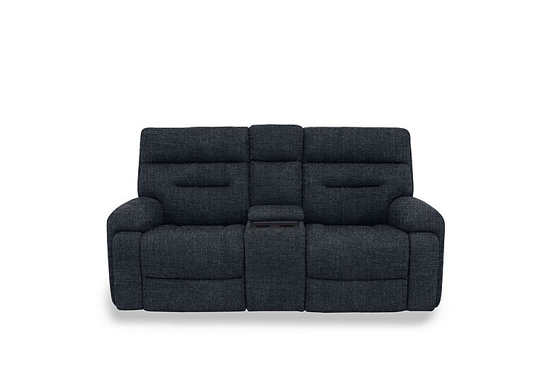 Cinemax Media 2 Seater Fabric Power Recliner Sofa with Power Headrests - Black Mica