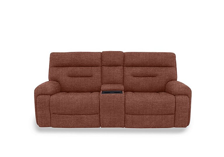 Cinemax Media 3 Seater Fabric Power Recliner Sofa with Power Headrests - Red Maple