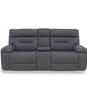 Cinemax Media 3 Seater Fabric Power Recliner Sofa with Power Headrests  Nappa Grey | Bed Sava