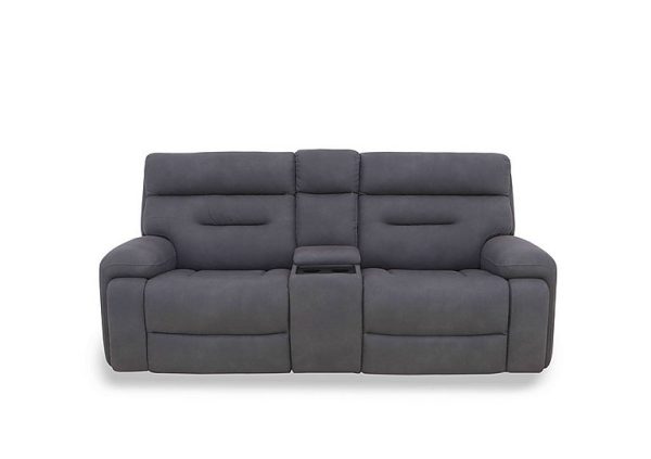 Cinemax Media 3 Seater Fabric Power Recliner Sofa with Power Headrests  Nappa Grey | Bed Sava