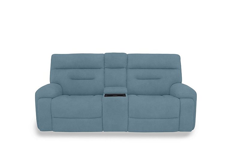 Cinemax Media 3 Seater Fabric Power Recliner Sofa with Power Headrests - Velvet Blu