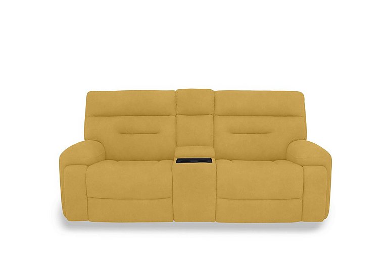 Cinemax Media 3 Seater Fabric Power Recliner Sofa with Power Headrests - Velvet Giallo