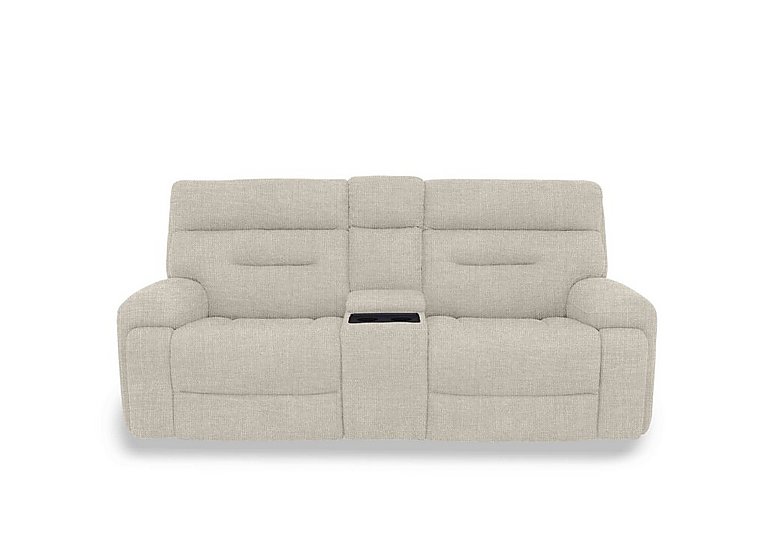 Cinemax Media 3 Seater Fabric Power Recliner Sofa with Power Headrests - Weave Stone