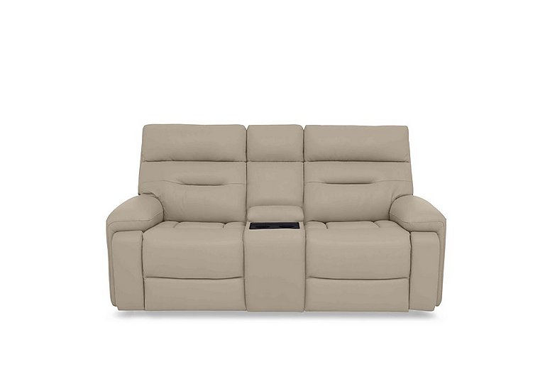 Cinemax Media 2 Seater Leather Power Recliner Sofa with Power Headrests - Dacota Pebble