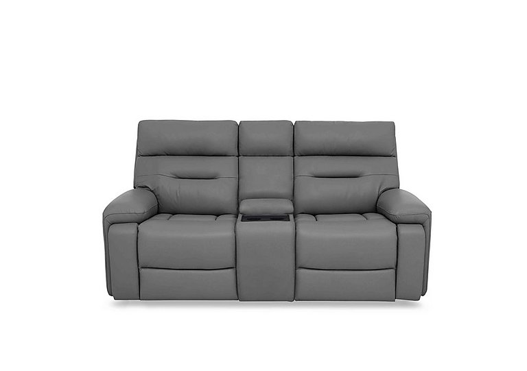 Cinemax Media 2 Seater Leather Power Recliner Sofa with Power Headrests - Natural Ash