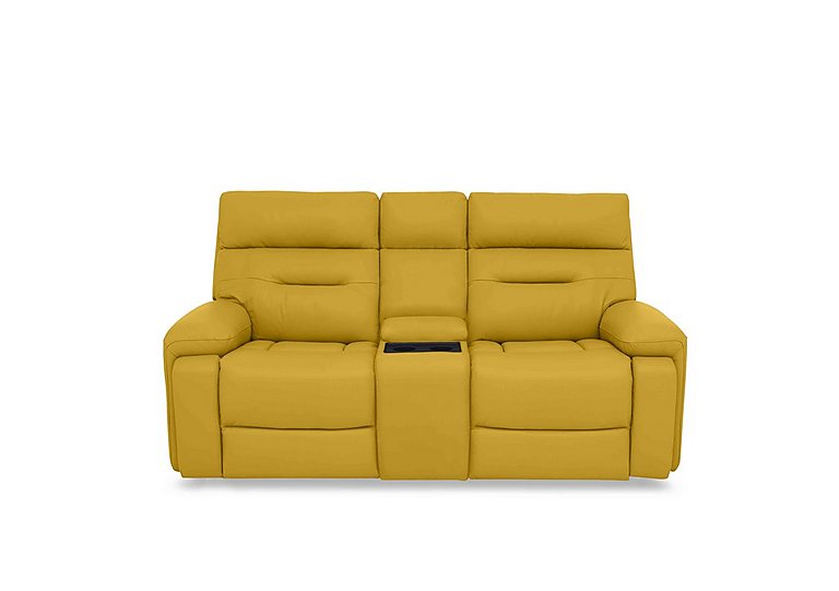 Cinemax Media 2 Seater Leather Power Recliner Sofa with Power Headrests - Giallo