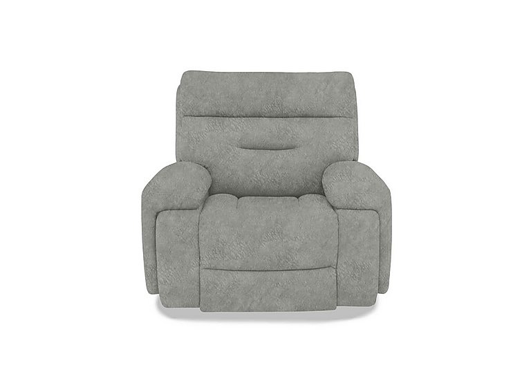 Cinemax Media Fabric Power Recliner Chair with Power Headrest - Marble Light Grey