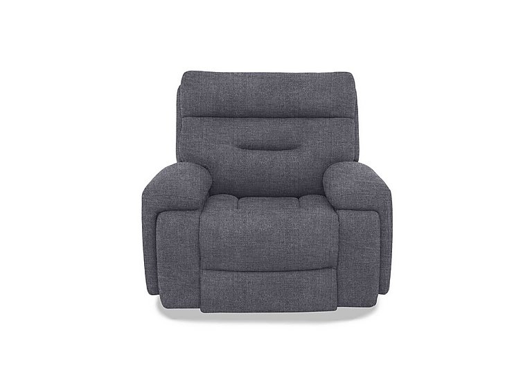 Cinemax Media Fabric Power Recliner Chair with Power Headrest - Halifax Gunmetal