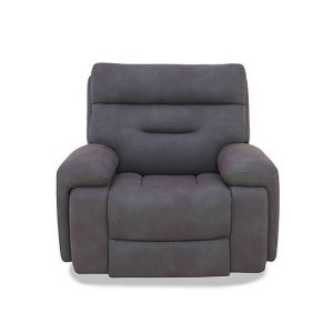 Cinemax Media Fabric Power Recliner Chair with Power Headrest  Nappa Grey | Bed Sava