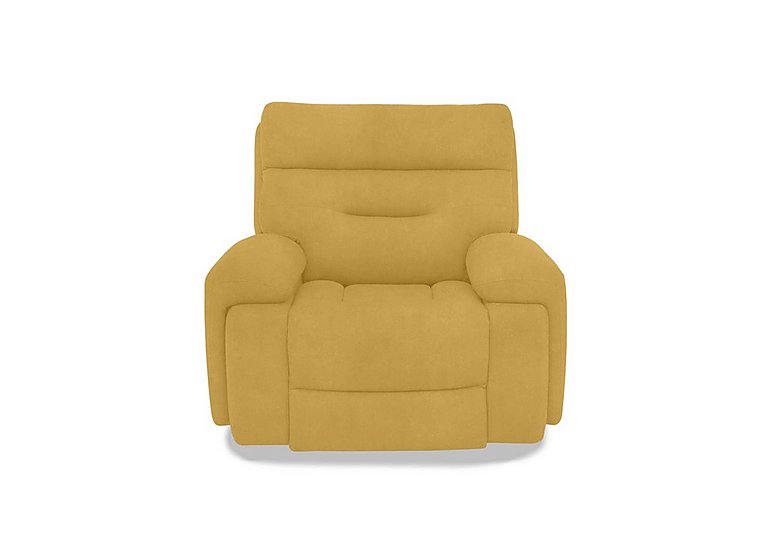 Cinemax Media Fabric Power Recliner Chair with Power Headrest - Velvet Giallo